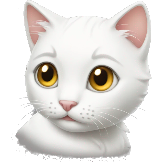 white cute kitty emoji