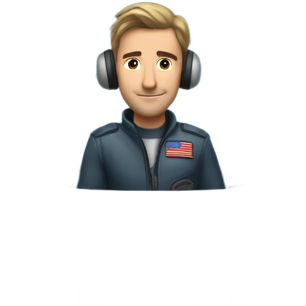 Martin Apprich sitting in a jet cockpit  emoji