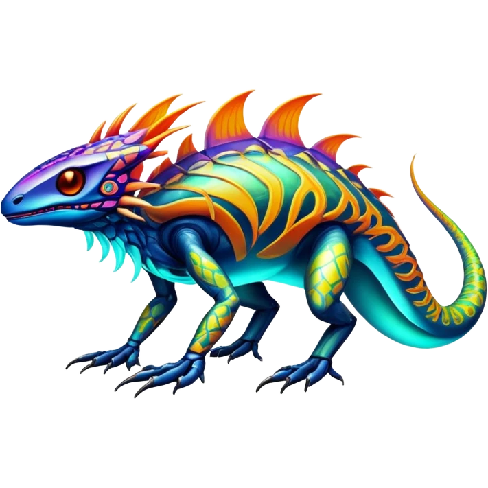  exotic tropical cyber-Fakémon-Vernid-creature emoji