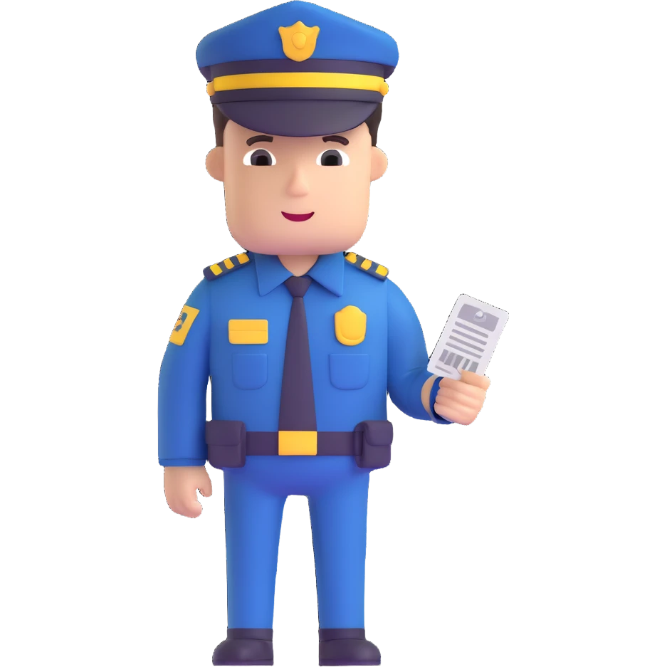 security guard with ticket in hand emoji