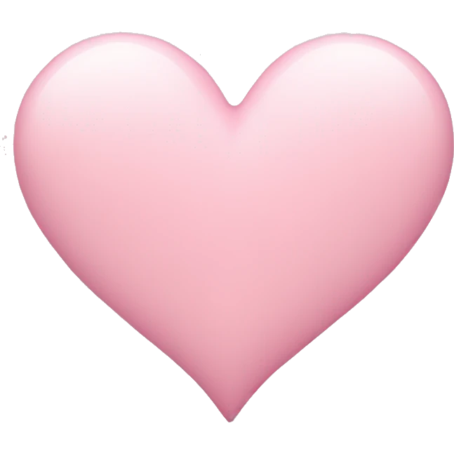 Pastel pink heart emoji