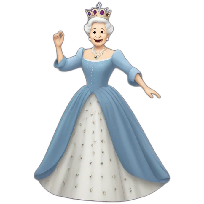 Queen Elizabeth dancing emoji