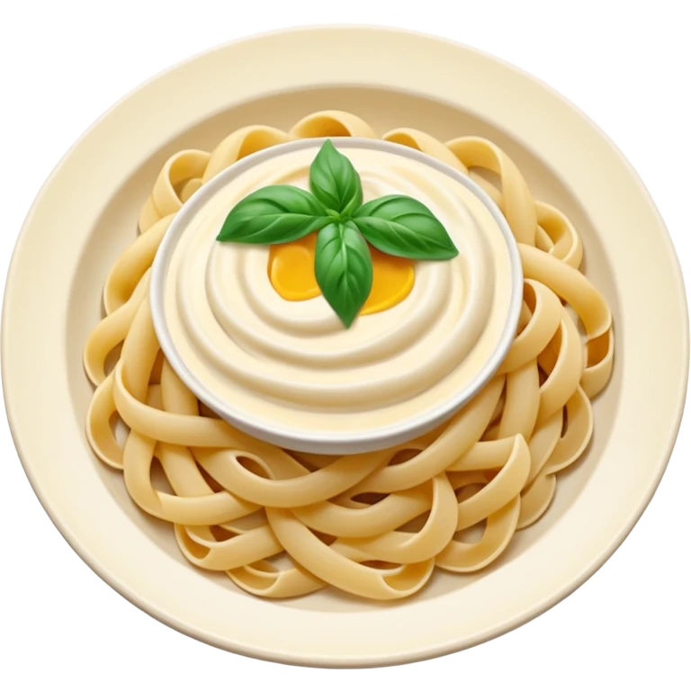 Pasta with cream sauce without Leaves emoji