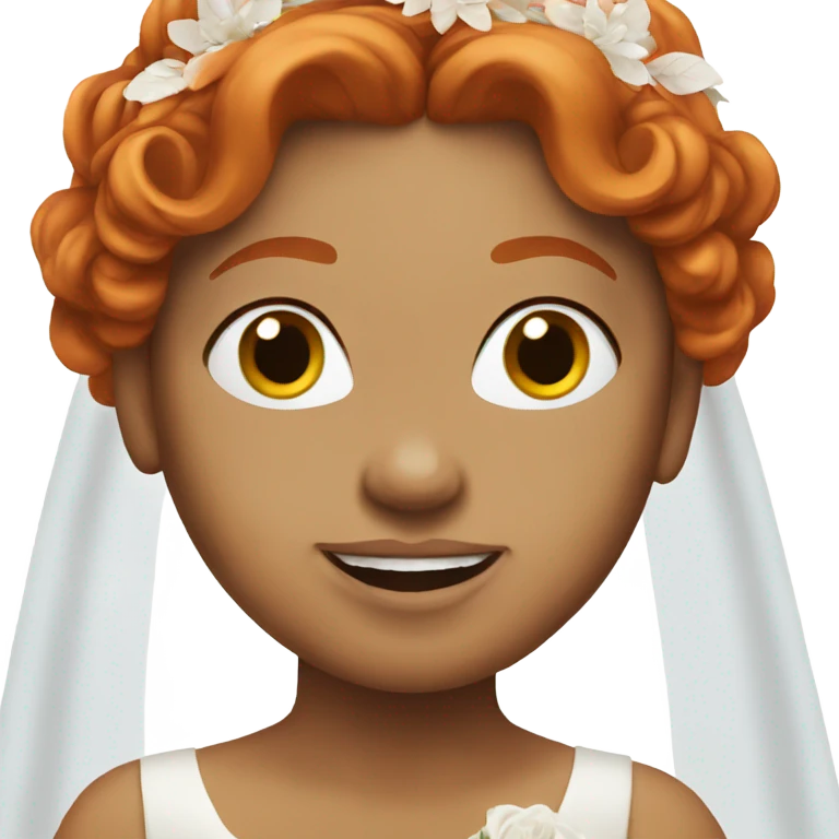 red-haired bride emoji
