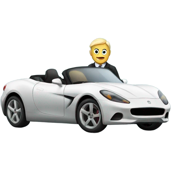 Barrister driving a sports car emoji