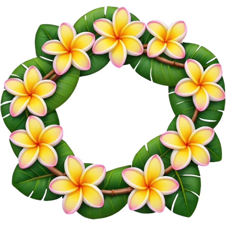Plumeria lei emoji