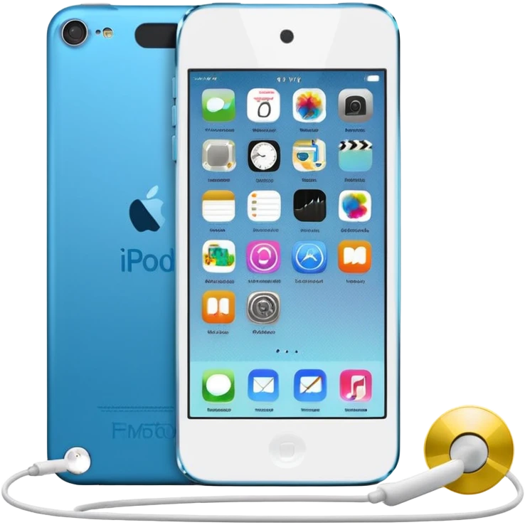 iPod touch 8 with earpiece speaker and running iOS 7 emoji