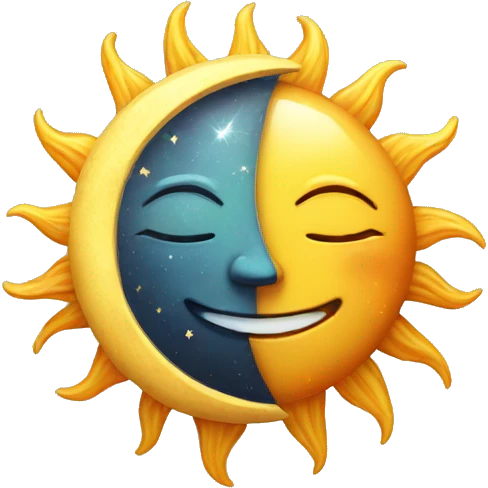 Sun and moon, planets  emoji