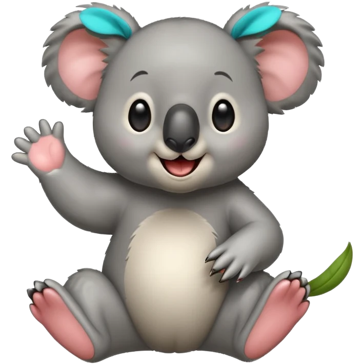 Cute koala bear that’s excited  emoji