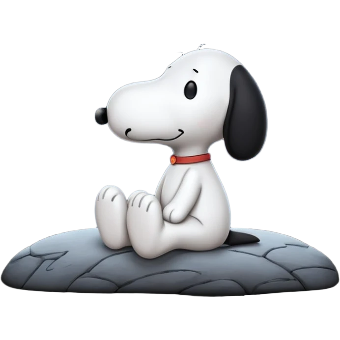 🌙🐾✨ Snoopy watching stars quietly emoji