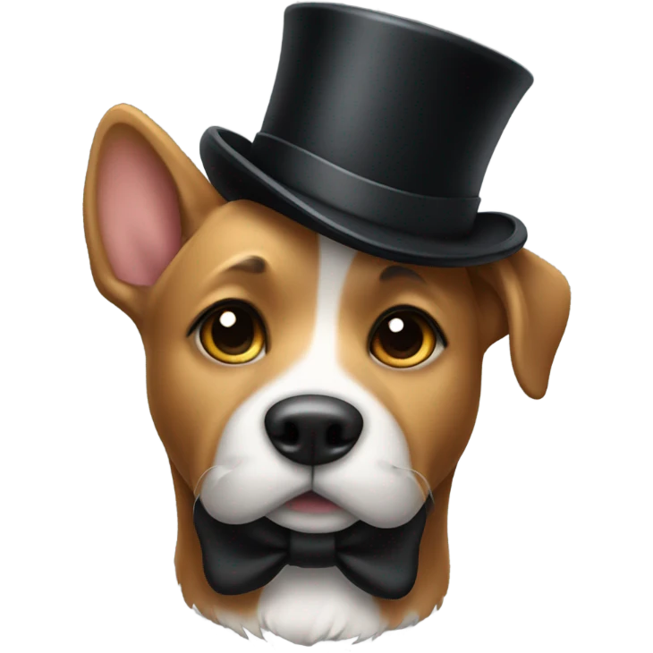 dog with tophat emoji