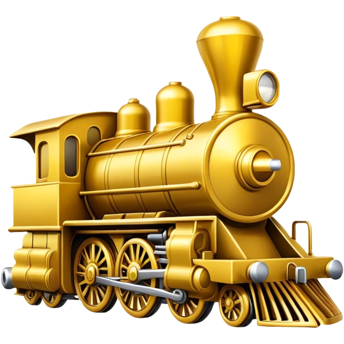 Golden locomotive pawn  emoji