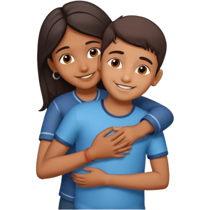 indian boy hugging indian girl from behind... boys hand down near navel of girl emoji