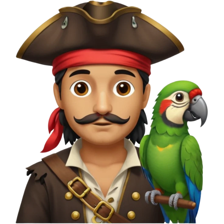 pirate and parrot emoji
