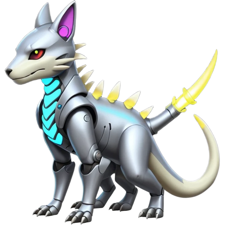Pretty Cyberpunky Cool Marowak-Feline-hybrid (full body) emoji