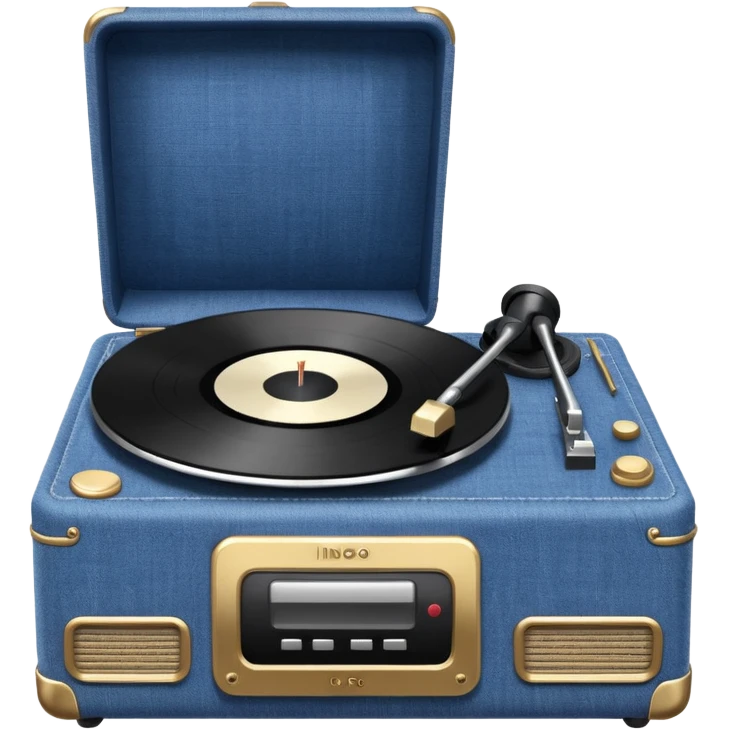 Denim record player emoji