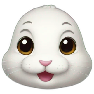 Bunny surrounded by flowers emoji