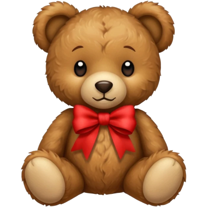 teddy bear with red ribbon emoji