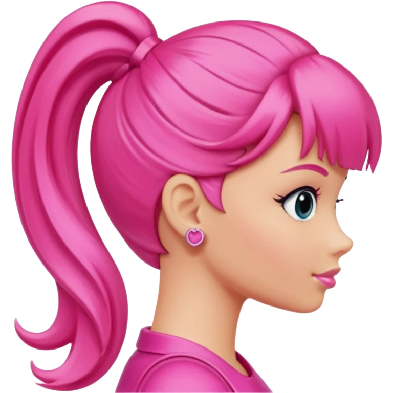 Barbie ponytail silhouette emoji