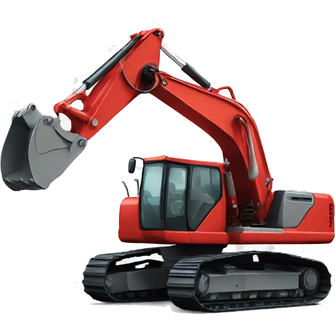 red excavator emoji