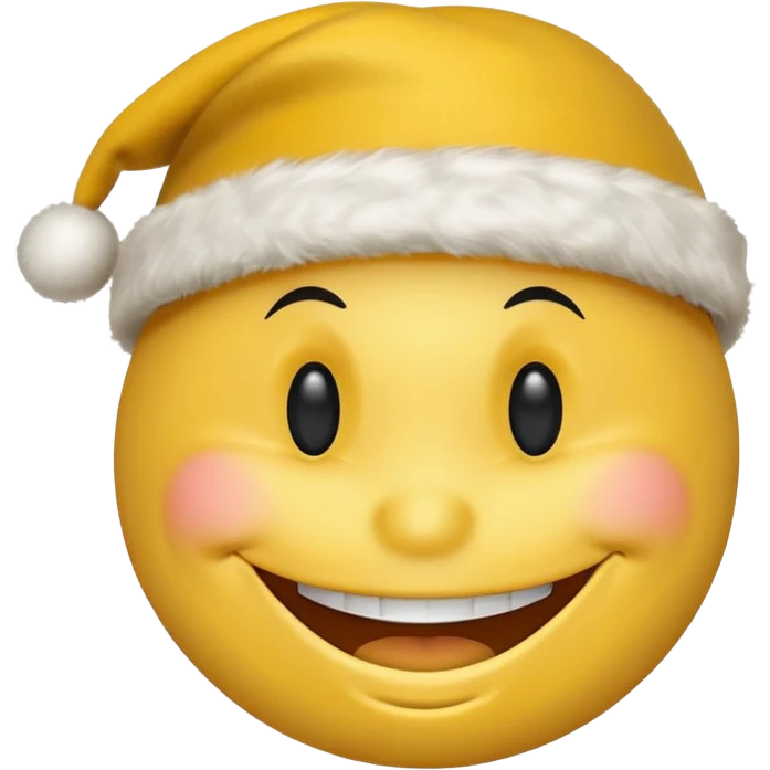 smiley face in a New Year's hat emoji