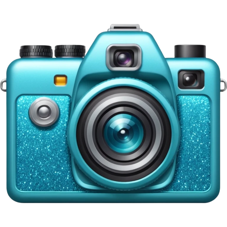 glitter cian câmera emoji
