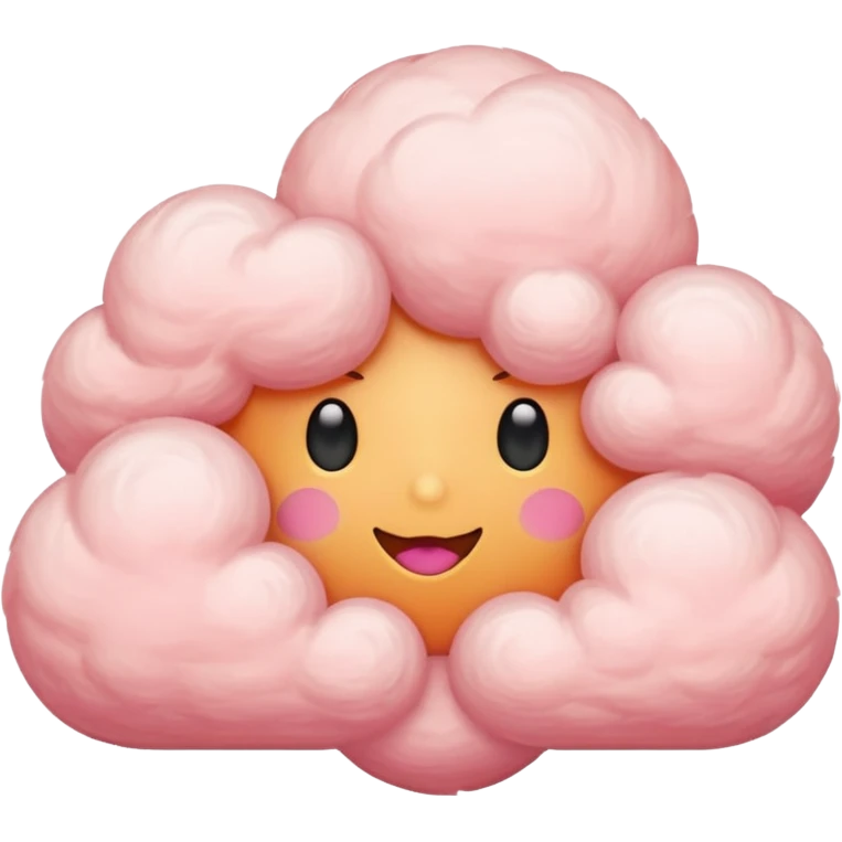 cloud peach pink without face emoji