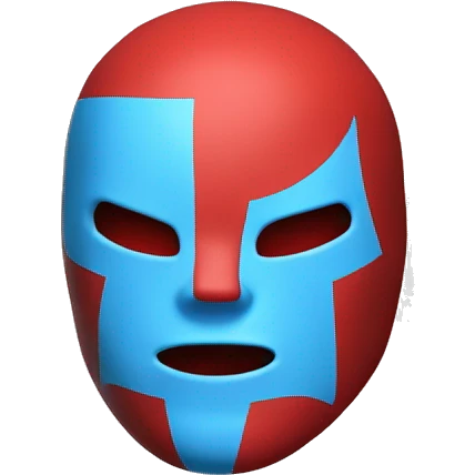 Red and powder blue lucha libre  emoji
