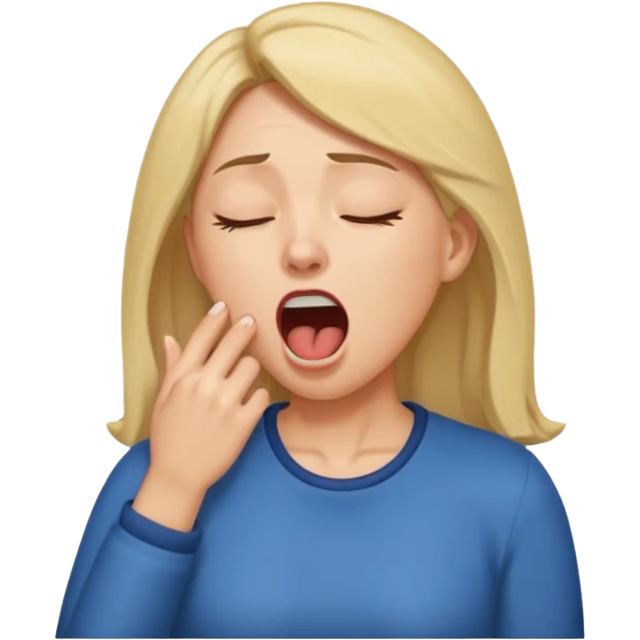 woman  Yawning without Hand emoji