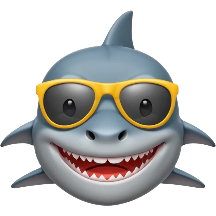 Shark with sunglasses  emoji