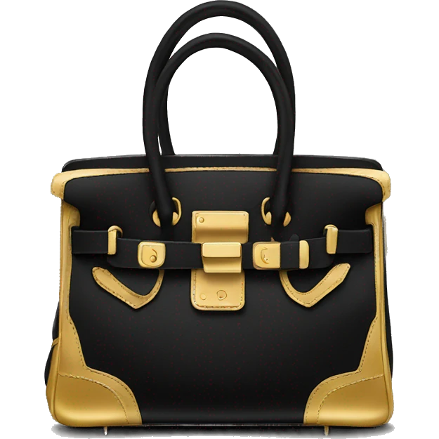 Black and gold birkin emoji
