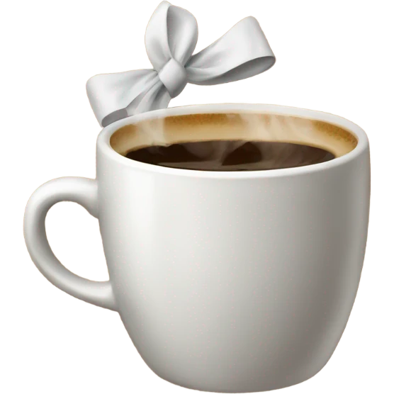 Coffe with bow emoji