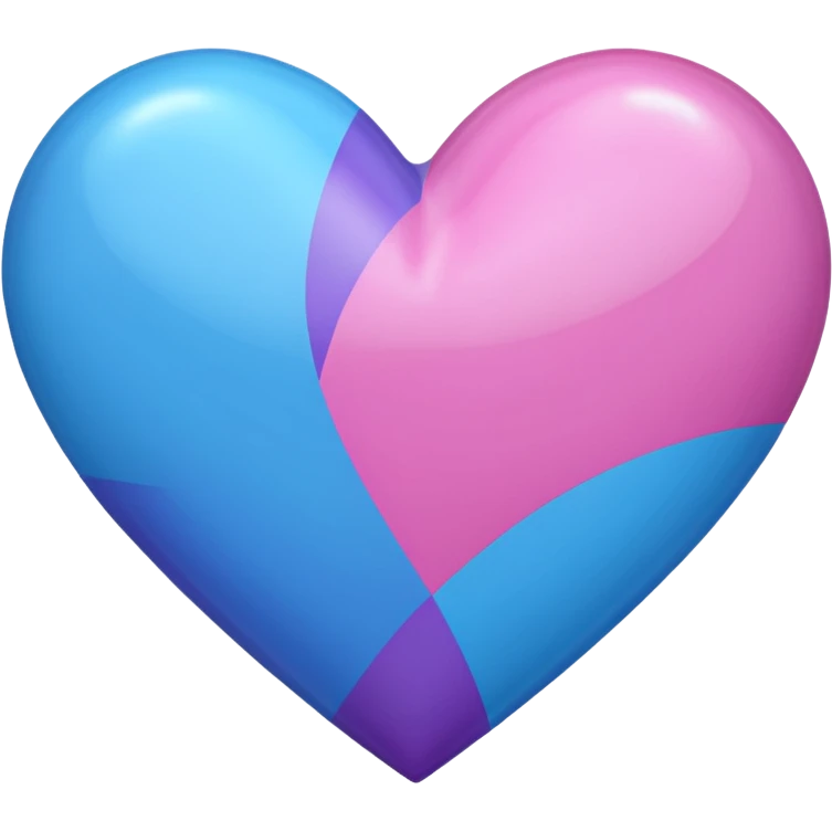 Pink purple blue heart bi flag emoji