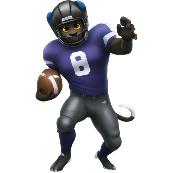 Panther playing football emoji