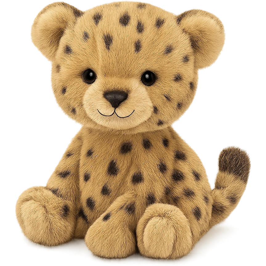 cute baby cheetah jellycat plushie emoji