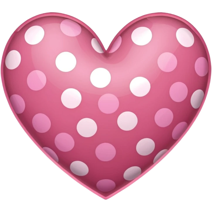 brown pink polka dot heart  emoji