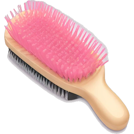 Light pink hairbrush emoji
