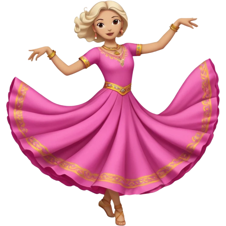 Bailarina rosada pero no de valet sino de bailes culturales emoji