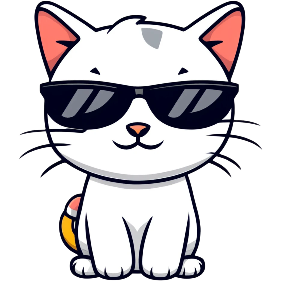 Cat wearing sunglasses emoji