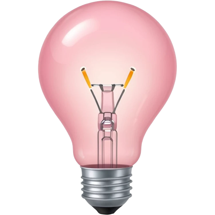 light pink light bulb apple emoji style variation 4 emoji