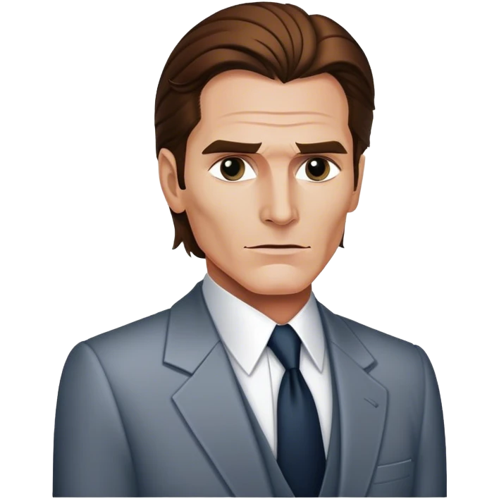 Patrick Bateman in business clothes emoji