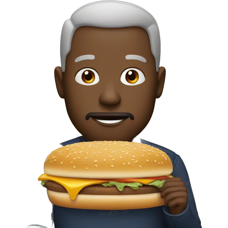 George Floyd eating a hamburger emoji