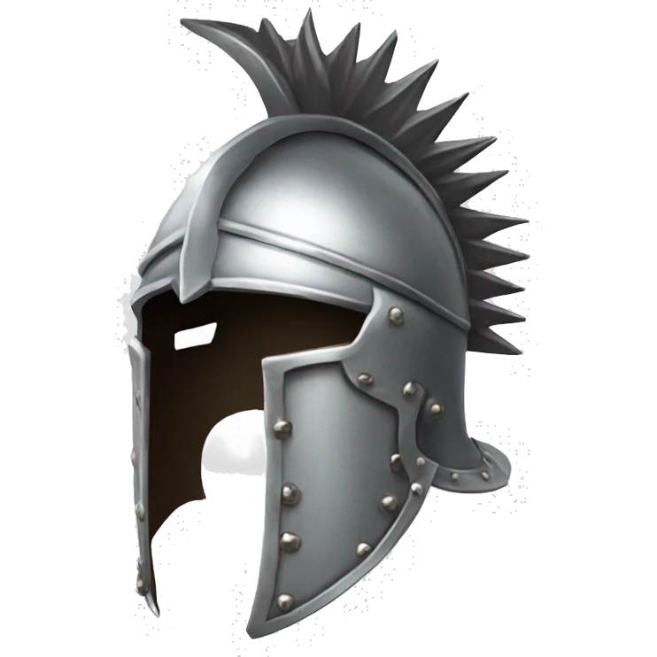silver spiked gladiator helmet emoji