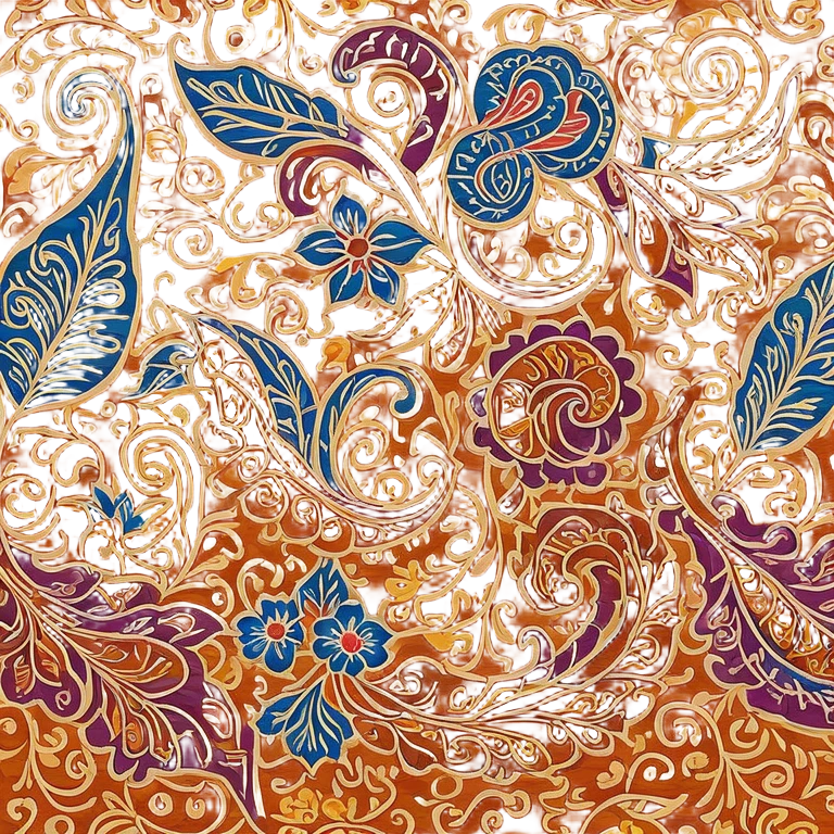 Cinematic Realistic Indonesian Batik Emoji, depicted as a richly patterned textile with intricate colorful designs, rendered with vivid textures and dynamic cultural lighting that captures its artistic heritage. emoji