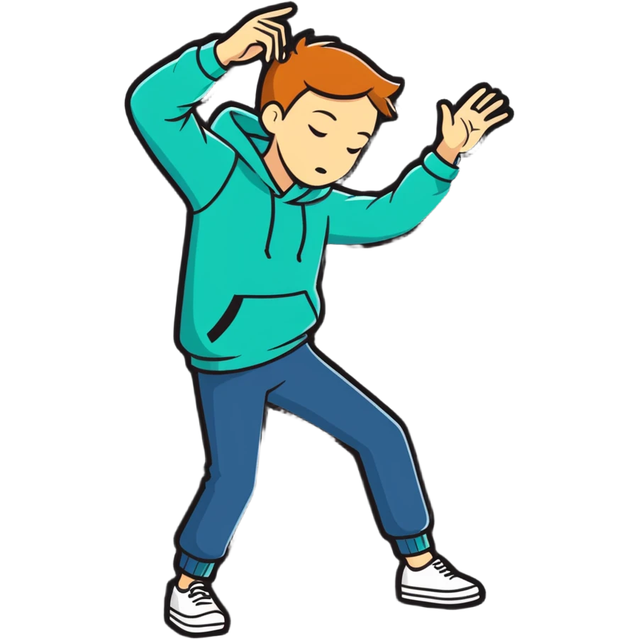 person hitting the dab emoji