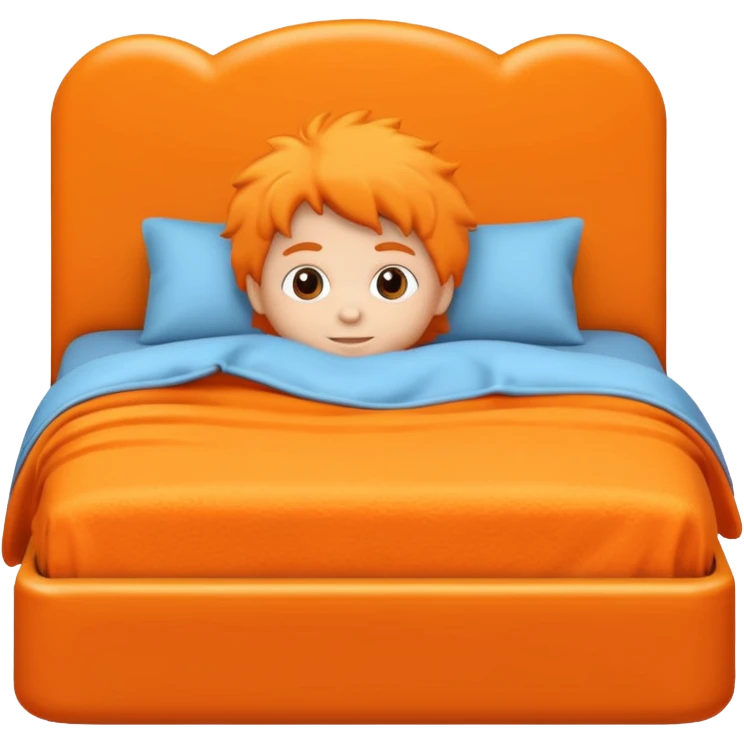 orange bed for kid emoji