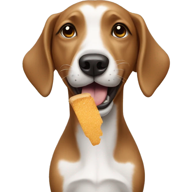 dog eating food emoji
