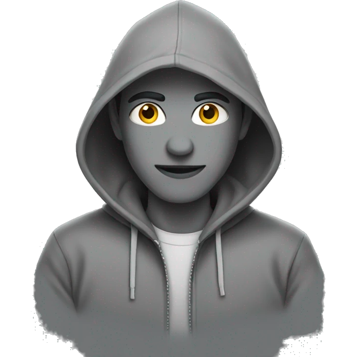Gray got wearing hoodie emoji