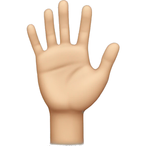 A closed hand with an open hand above it emoji