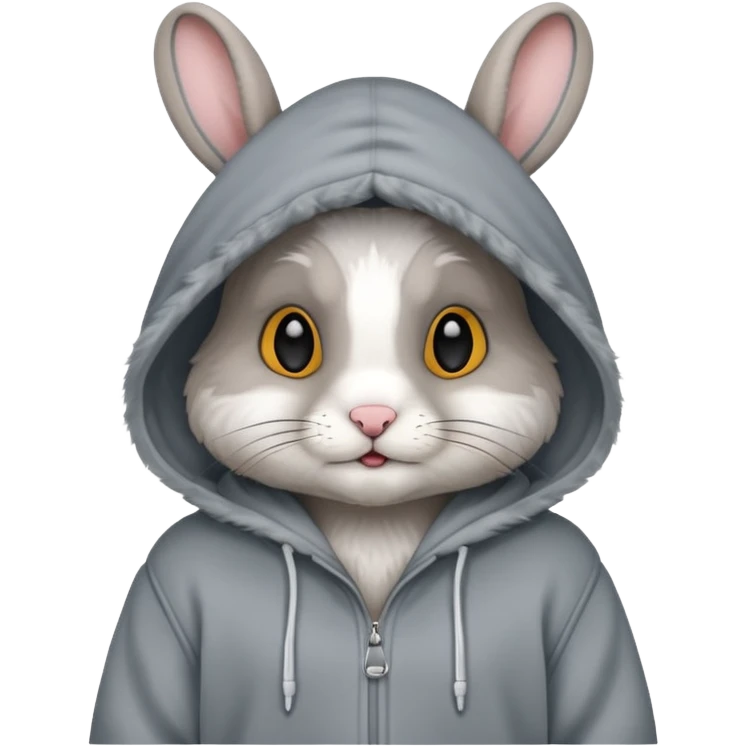 Conejo con sudadera emoji
